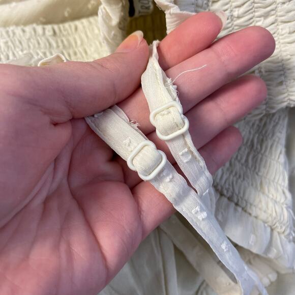 Patrons of Peace Button Front Maxi Dress Womens Size S Cream Boho - Picture 7 of 9